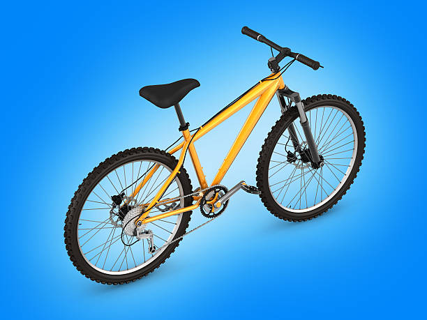 istock mountain bike isolated on blue gradient background 3d render 615917080