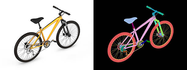 istock mountain bike isolated on white background with alpha colour 3d 615917230