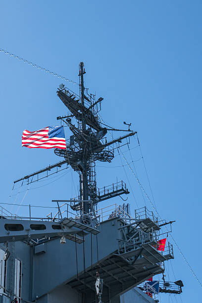 istock Aircraft Carrier with Flag 615917584