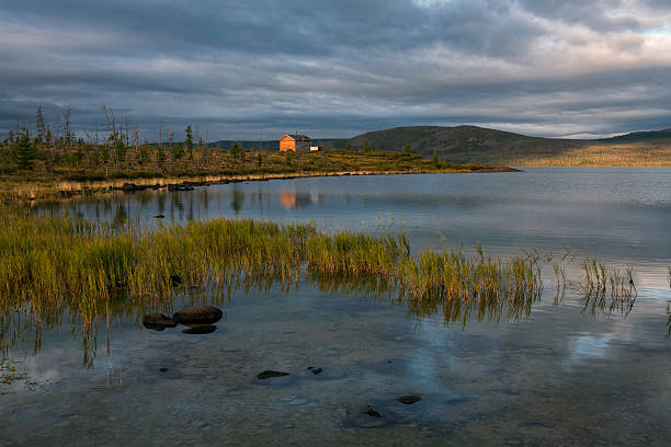 istock The grass in the lake and mountains on the other side. 615918332