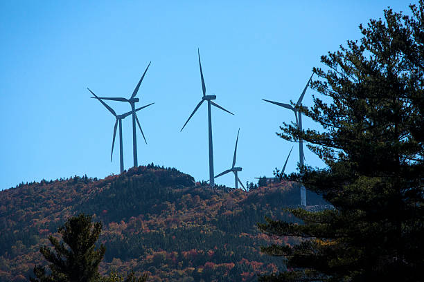 istock Wind farm on ridge in Groton, New Hampshire. 615921014