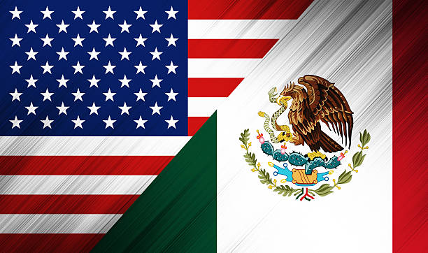 istock Nation flag  - USA - Mexico 615924820