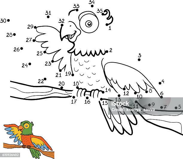 Numbers Game Parrot Stock Illustration - Download Image Now - Child, Leisure Games, Activity