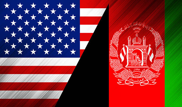 istock Nation flag  - USA - Afghanistan 615928400