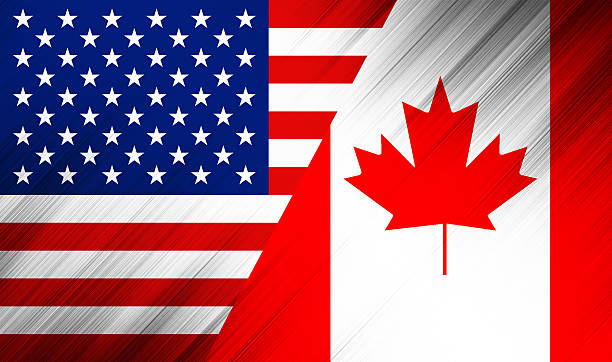 istock Nation flag  - USA - Canada 615928526