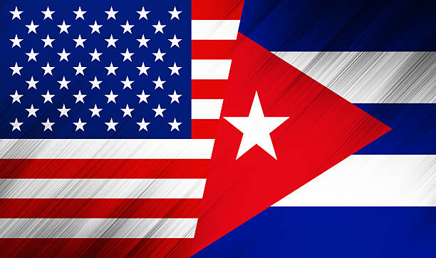 istock Nation flag  - USA - Cuba 615928724