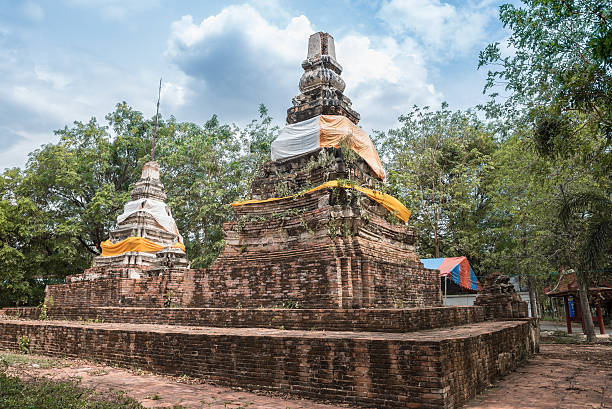istock old temple in Saraburi, Wat Takhae, Thailand 615973644