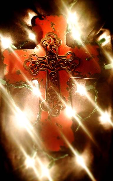 istock Christmas with the cross 615977268