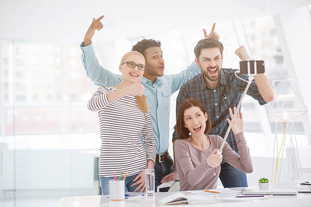 istock Happy businesspeople in their office 615977964