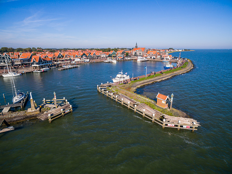 Harbor of Greetsiel at North Sea, East Frisia, Lower Saxony, Germany - 2023