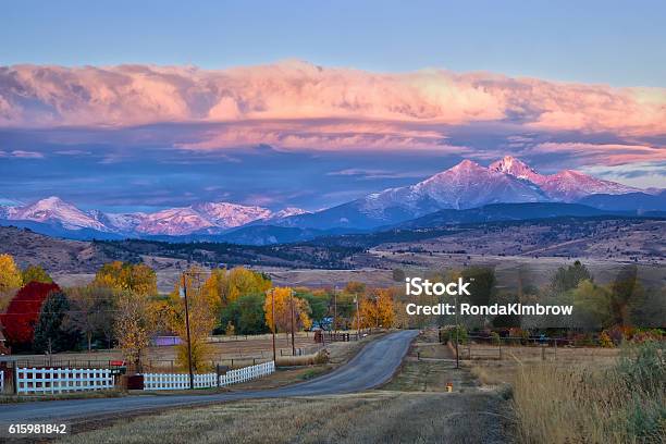 Longs Peak Sunrise On A Fall Morning Stock Photo - Download Image Now - Colorado, Loveland, Longmont