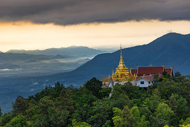istock buddha temple, Amphoe Doi Tao, Chiang Mai, Thailand 615982966