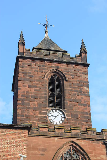 체스터, 영국의 상징적 인 건물 - chester england church cathedral tower 뉴스 사진 이미지