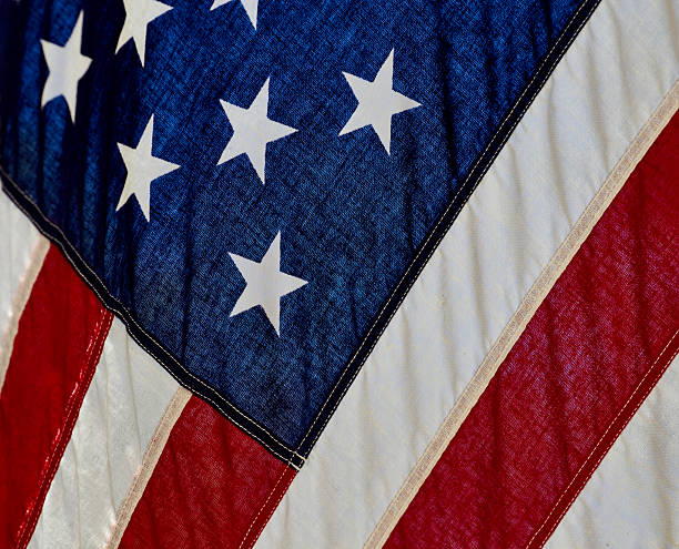 istock Close Up of an Amercian Flag 615988324