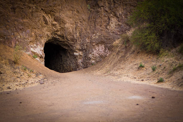 The entrance to the cave