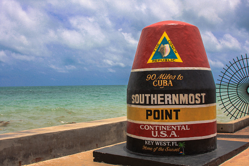 Southernmost USA south point to Cuba key west