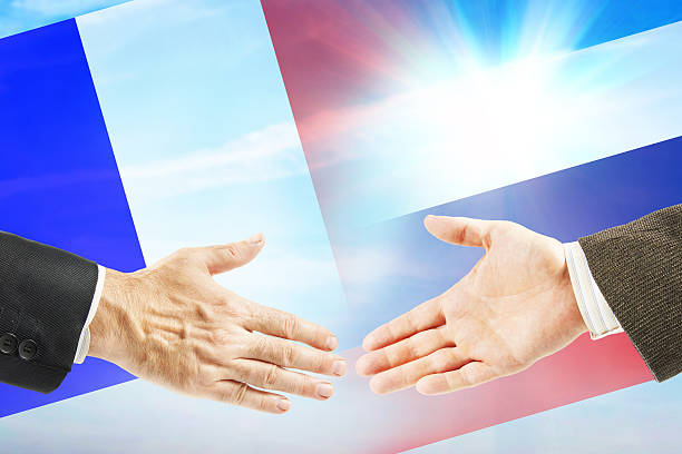 istock Friendly relations between Russia and France 615993434