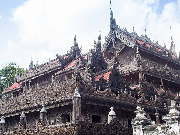 istock Outside, Golden Monastery, Mandalay, Myanmar 615998864