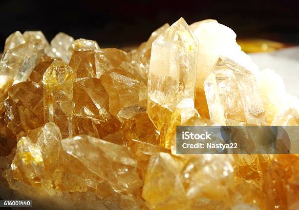 Citrine Geode Geological Crystals Stock Photo - Download Image Now - Quartzite, Crystal, Nature