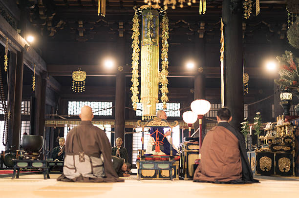 istock Monks on ceremony in Buddhist Shrine in Kyoto 616005134