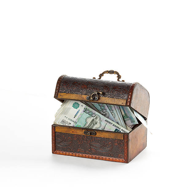 istock Many Russian money kept in the closed trunk. Rubles. 616010596