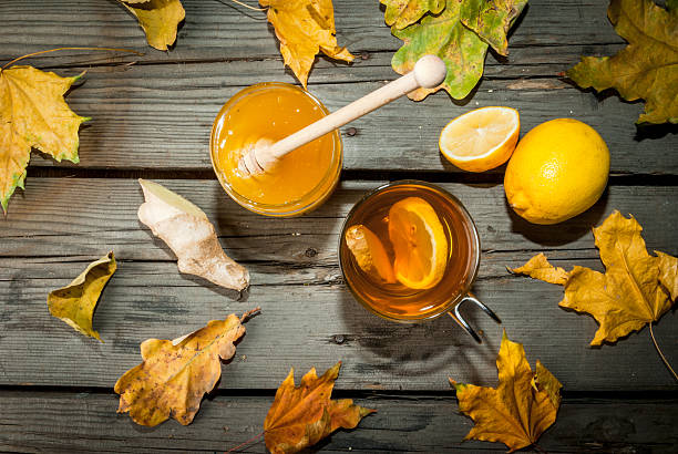 istock Warming ginger and lemon flavored hot drink or tea 616010868