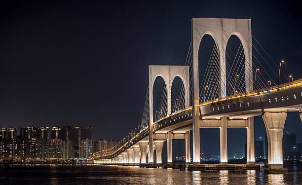 istock Ponte de Sai Van, bridge in Macau at night 616011554