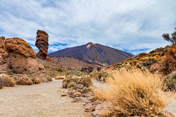 istock Panoramic view Roque Cinchado rock formation with Pico del Teide 616013674