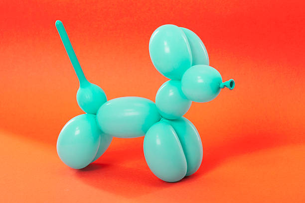 abstract cartoon dog inflate effect 3D pattern background
