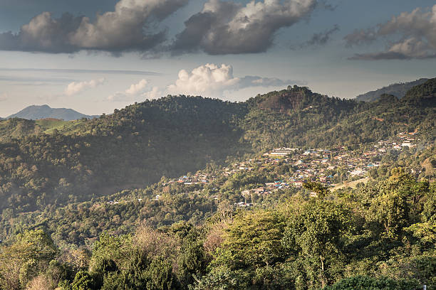 istock Doi chang village on the mountains. 616018022