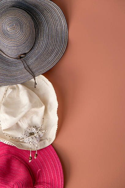 istock The wall hung various retro hats. 616088284