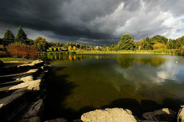 Wonderful autumn colours in a park near Tunbridge Wells in Kent, England just before a massive downpour.