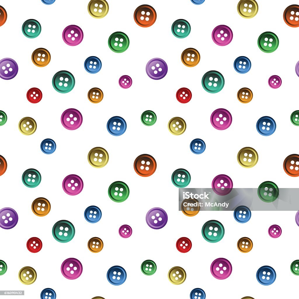Button Sprites Patterns Vector Seamless Pattern From The Buttons On White Stock Illustration ...