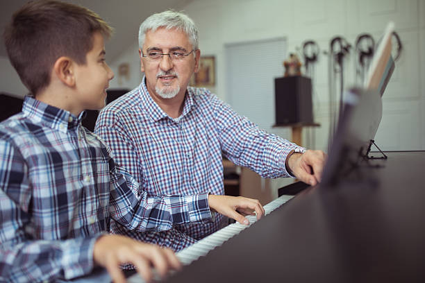 istock On the class piano with teacher 616092684