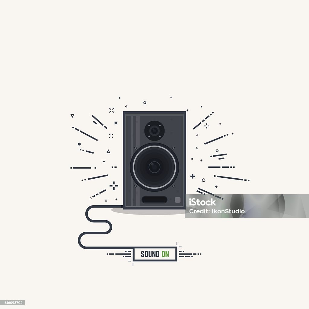 Musical Loud Speaker Stock Illustration - Download Image Now - Speaker,  Noise, Music - iStock