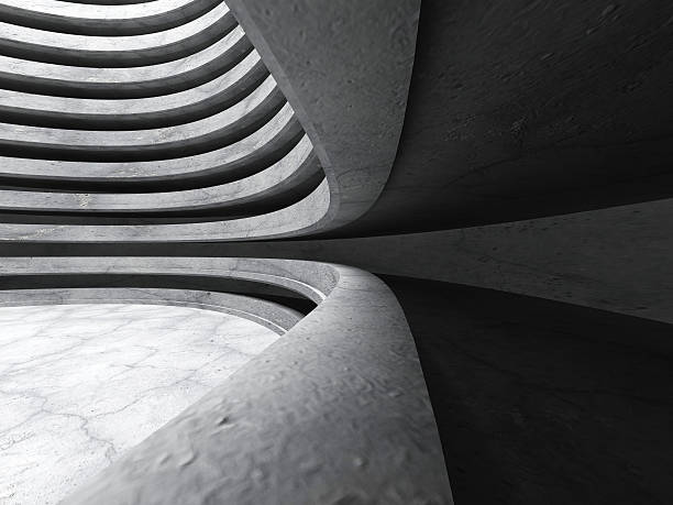 istock Dark concrete abstract urban architecture background 616096962