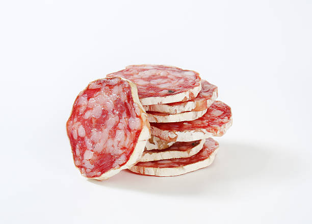 Sliced fuet salami