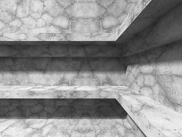 istock Concrete architecture. Abstract industrial construction backgrou 616099584