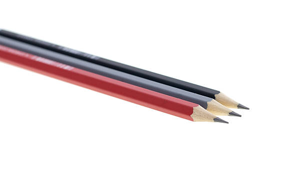 istock Red , gray and black drawing crayon isolated on white background 616103204