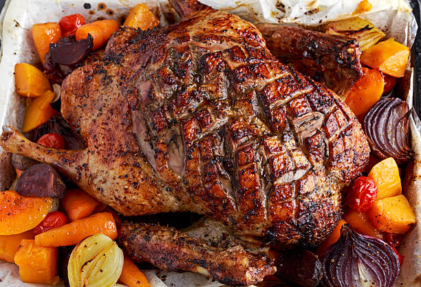 istock Close up Duck roast with baked vegetables 616104208