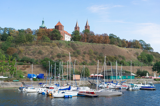 castle hill and river Wisla in old town of Plock, Warsaw