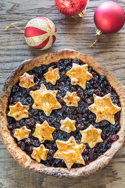 istock Mince pie on the wooden background 616106348
