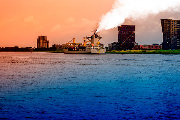 istock Boat on the waterway Maassluis 616108150