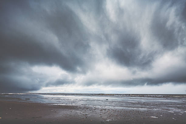 istock Stormy day at the ocean in Sankt Peter Ording 616111138