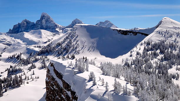 grand tetons  - idaho mountains photos et images de collection