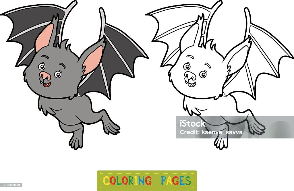 Coloring book, Bat Coloring book for children, Bat Bat - Animal stock vector