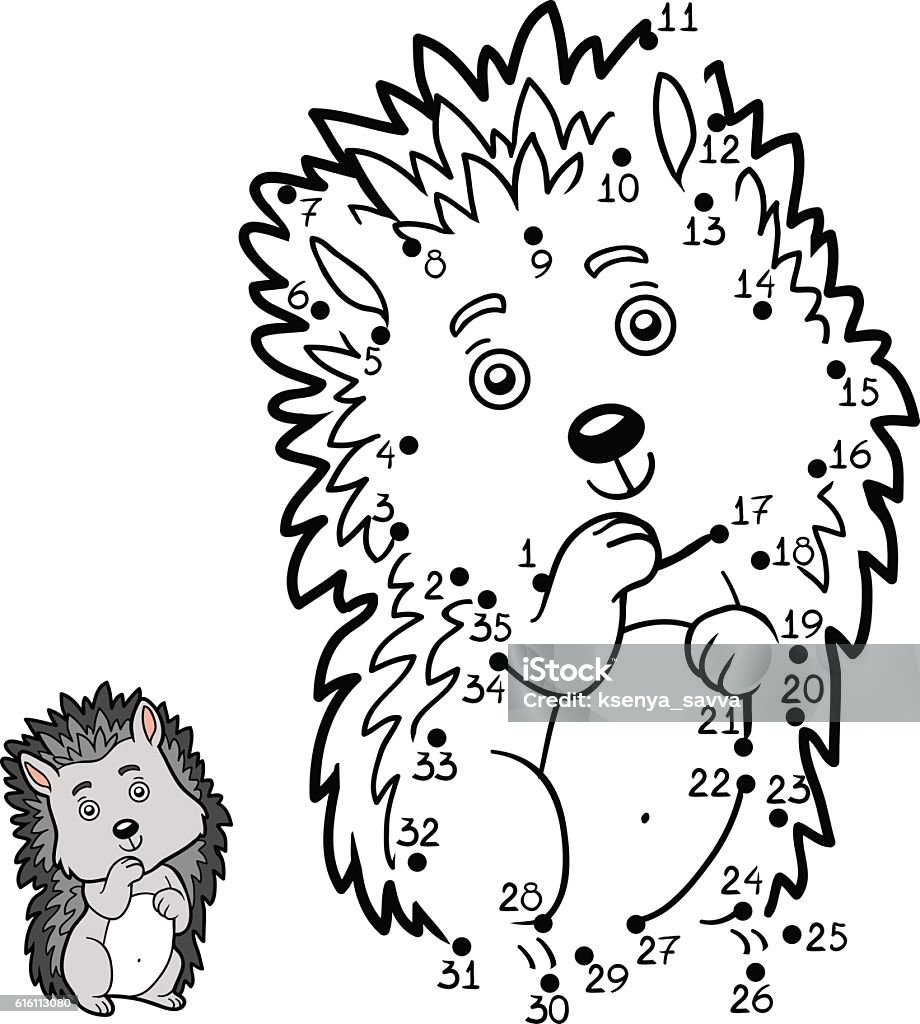 Numbers Game Hedgehog Stock Illustration Download Image Now Leisure