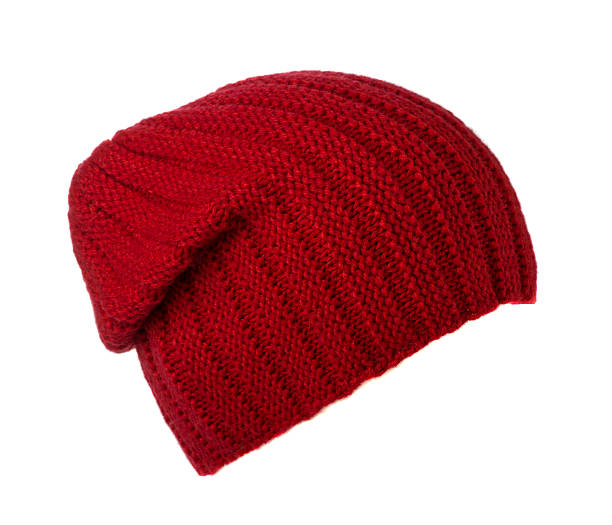 istock knitted hat isolated on white background .red hat 616114710
