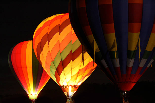 Hot Air Balloons at Night