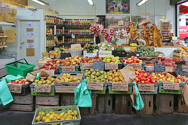 London, United Kingdom - November 20, 2013: Borough Market Stall in London, United Kingdom.